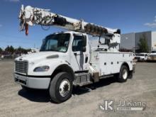 (Portland, OR) Altec DC47-TR, Digger Derrick rear mounted on 2016 Freightliner M2 106 4x4 Utility Tr