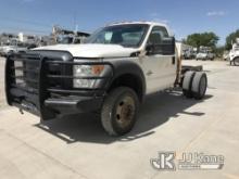 2014 Ford F550 4x4 Cab & Chassis Runs & Moves) (Jump to Start, Check Engine Light On
