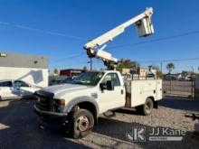 Altec AT200A, Telescopic Non-Insulated Bucket Truck mounted behind cab on 2008 Ford F450 Service Tru