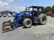 (Charlotte, NC) 2011 New Holland TB110 MFWD Utility Tractor Runs, Moves and Operates.  Front Loader