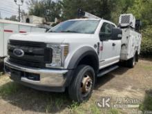 2019 Ford F550 Extended-Cab Mechanics Service Truck Runs & Moves) (Material Crane Not Operating, Con