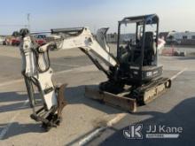 2016 Bobcat E35 Mini Hydraulic Excavator Turns On Then Shuts Off After A Few Seconds, Does Not Move,