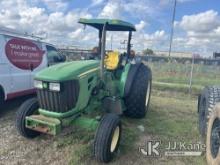 2009 John Deere 5075M Rubber Tired Utility Tractor, City of Plano Owned Runs & Moves, Per seller: Hy