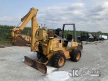 1999 Case 560 Rubber Tired Trencher Runs, Moves, Operates. (Outrigger cylinders leak when put down, 