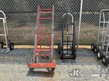 Qty Of (4) Hand Trucks NOTE: This unit is being sold AS IS/WHERE IS via Timed Auction and is located