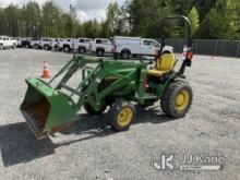 2005 John Deere 4110 MFWD Tractor Loader Runs, Moves & Operates