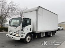 2012 Isuzu NPR Van Body Truck, Key i35 Runs & Moves, Check Engine Light On, Needs Mechanical Work