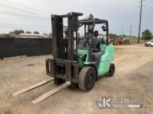 (Charlotte, MI) 2015 Mitsubishi FG40N1 Solid Tired Forklift Runs, Moves, Operates , See Condition Re