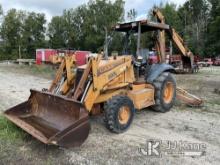 (Sparta, MI) 1996 Case 580L Tractor Loader Backhoe Starts, Runs, Operates) (Front Tire Is Low On Air