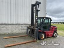 (North Kingstown, RI) 2016 Clark C75L Solid Tired Forklift, Indoor Warehouse Used Runs, Moves and Un