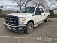 2011 Ford F350 Crew-Cab Pickup Truck Runs & Moves)(C.E.L. On, Runs Rough)( Body Damage