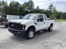 2008 Ford F250 4x4 Extended-Cab Pickup Truck Runs & Moves) (Check Engine Light On, Body Damage) (FL 