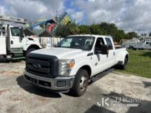 2016 Ford F350 Crew-Cab Dual Wheel Pickup Truck Runs & Moves)( Rear Bumper Damage, Tail Gate Damaged