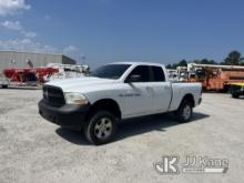 2012 RAM 1500 4x4 Crew-Cab Pickup Truck Runs & Moves) (Check Engine Light On, Idles Rough