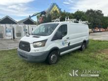 2015 Ford Transit-250 Cargo Van Runs & Moves With Jump)( Body & Paint Damage, Check Engine Light On)