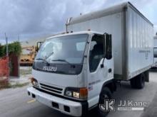 2003 Isuzu NPR Van Body Truck Runs & Moves) (Wood Damage Inside Box