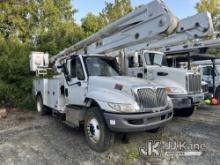 Altec AA55, Bucket Truck rear mounted on 2017 International 4300 Utility Truck Wrecked) (Titled Will