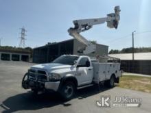 Altec AT40M, Articulating & Telescopic Material Handling Bucket Truck mounted behind cab on 2014 RAM