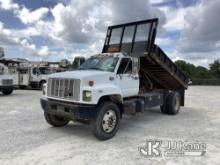 2000 GMC C7500 Dump Flatbed Truck Runs, Moves & Dump Operates) (ABS Light On, Driver Window Will Not