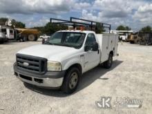 2006 Ford F350 Service Truck Runs & Moves) (Check Engine Light On, Runs Rough, Body/Paint Damage