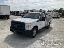 2012 Ford F250 Service Truck Runs & Moves) ( Airbag Light On, Body/Paint Damage, Windshield Chipped