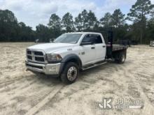 2011 Dodge Ram 5500 4x4 Crew-Cab Flatbed Truck Runs & Moves