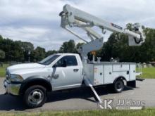 Terex/Hi Ranger LTM-40, Articulating & Telescopic Material Handling Bucket Truck mounted behind cab 