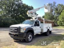 Altec AT200-A, Telescopic Non-Insulated Bucket Truck mounted behind cab on 2015 Ford F450 Service Tr