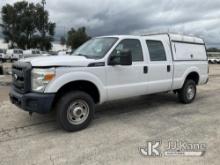 2015 Ford F250 4x4 Crew-Cab Pickup Truck Runs, Moves) (Body Damage, Check Engine Light On, Seller St