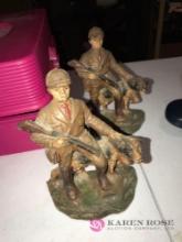 Pair of cast iron bookends