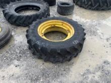1- 12.4-24 tire and wheel