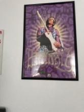 large Jimi Hendrix poster and Rolling Stones-1976