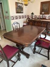 dining room table 6 chairs, China cabinet and buffet