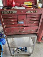 tool box on cart with contents