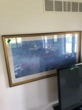 Framed Reproduction of Claude Monet Entitled Nympheas