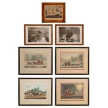 After James Pollard (British, 1792-1867) Aquatint Engraving Assortment