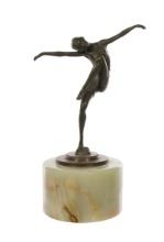 Art Deco Style Bronze Dancer Sculpture