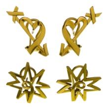 Paloma Picasso for Tiffany & Co 18k Yellow Gold Earring Sets