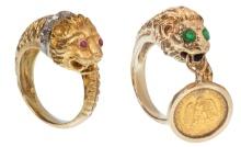 Mixed Gold Rings