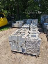 Concrete Block, (9) Pallets