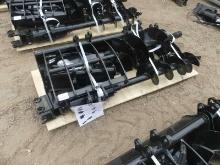 (9) Unused 2024 MIVA Excavator Attachments: Quick Hitch, Rake, Ripper, Grab