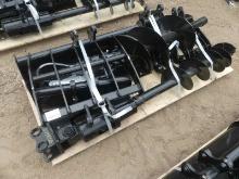 (9) Unused 2024 MIVA Excavator Attachments: Quick Hitch, Rake, Ripper, Grab