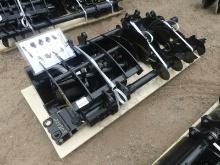 (9) Unused 2024 MIVA Excavator Attachments: Quick Hitch, Rake, Ripper, Grab