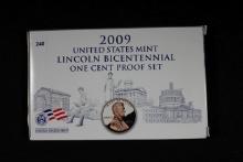 2009 U.S. Mint Lincoln Bicentennial One Cent Proof Set