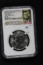 2014-D Kennedy 50th Anniversary Silver Half Dollar High Relief Early Releases; SP69