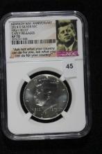 2014-D Kennedy 50th Anniversary Silver Half Dollar High Relief Early Releases; SP70
