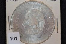1948 Mexican Five Peso .900 Silver