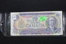 1986 Canadian Five Dollar Bill and 1971 Canadian Ten Dollar Bill; Circ.