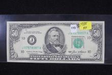 1985 Fifty Dollar Bill; XF