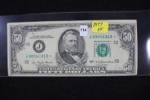 1977 Fifty Dollar Bill; VF
